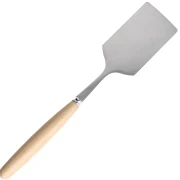 Spatola da 22 mm in acciaio inossidabile con manico in legno per forno Prométhéus x1
