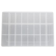 Scatola portaoggetti per perline e accessori, 19x13x3,5 cm, con 24 scomparti x1