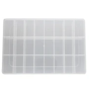 Scatola portaoggetti per perline e accessori, 19x13x3,5 cm, con 24 scomparti x1