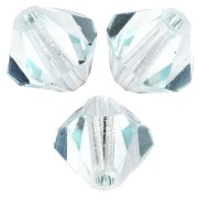 Perle Biconi Preciosa - Rondella da 4 mm - Argento acquamarina x30