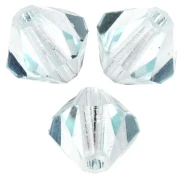 Perle Biconi Preciosa - Rondella da 4 mm - Argento acquamarina x30