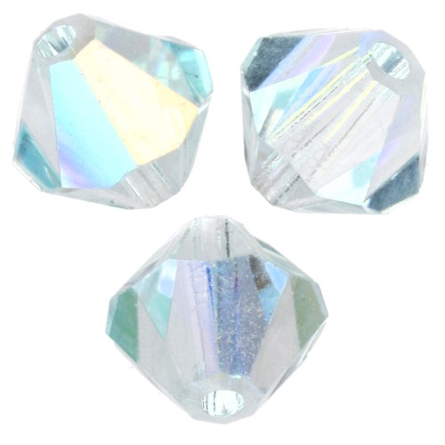 Bicone Preciosa - Rondelle Bead 4 mm - Argento Acquamarina AB x30