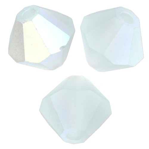 Bicone Preciosa - Rondelle Bead 4 mm - Argento Acquamarina AB opaco x30