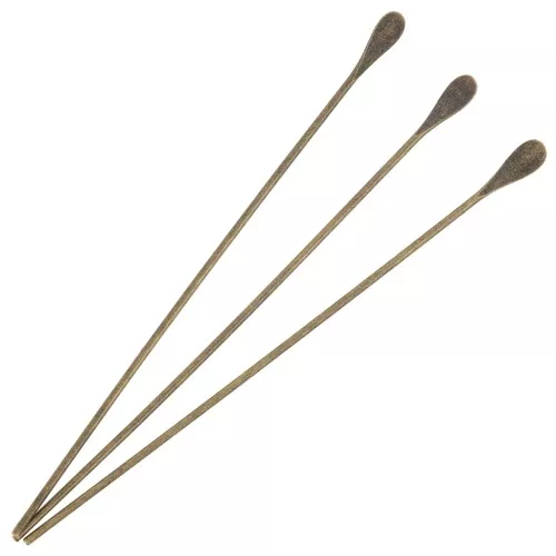 Spilli testa goccia 51x0,7 mm bronzo x10