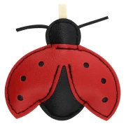 Ciondolo Coccinella 6,5x7,5 cm per borsa - PU - Rosso - Nero x1