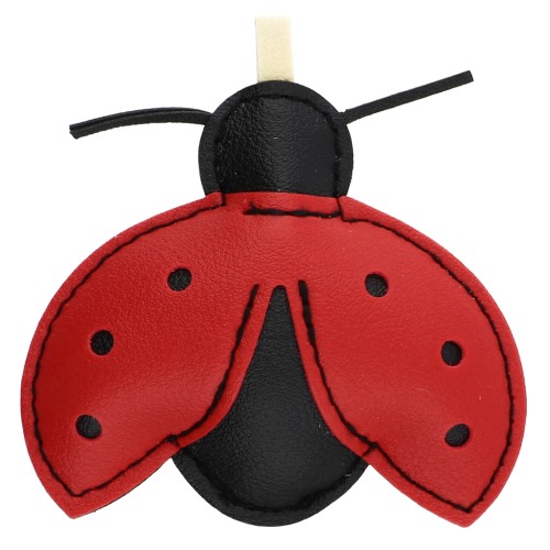 Ciondolo Coccinella 6,5x7,5 cm per borsa - PU - Rosso - Nero x1