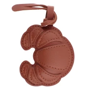 Ciondolo a mezzaluna 7x6,5 cm per gioielli da borsa - PU - Marrone x1