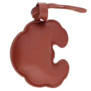 Ciondolo a mezzaluna 7x6,5 cm per gioielli da borsa - PU - Marrone x1