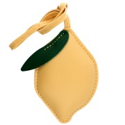 Ciondolo a forma di limone 8x5,5 cm per borsa - PU - Giallo/verde x1
