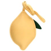 Ciondolo a forma di limone 8x5,5 cm per borsa - PU - Giallo/verde x1