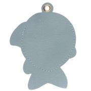 Ciondolo a forma di pesce 10x7,5 cm per borsa - PU - Multi Blue - White x1