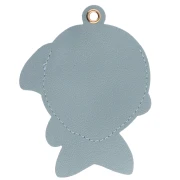 Ciondolo a forma di pesce 10x7,5 cm per borsa - PU - Multi Blue - White x1