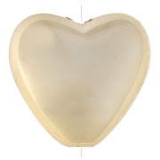 Perla a forma di cuore 15,5x17 mm in acrilico metallizzato CCB - Dorata x1