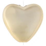 Perla a forma di cuore 15,5x17 mm in acrilico metallizzato CCB - Dorata x1