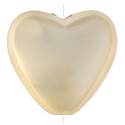 Perla a forma di cuore 15,5x17 mm in acrilico metallizzato CCB - Dorata x1
