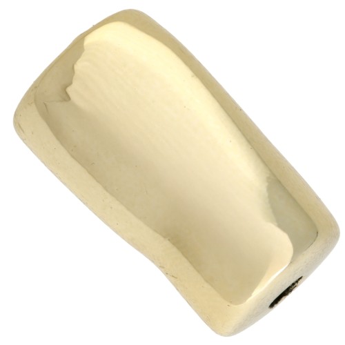 Perla tubolare irregolare 21x12 mm in acrilico metallizzato CCB - Dorato x1
