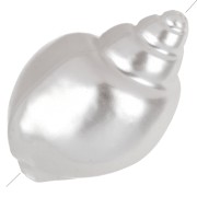 Perla di conchiglia 26x16 mm, imitazione perla d'acqua dolce - Bianco perlato x1|raw }}