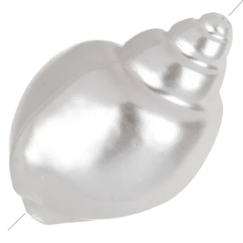 Perla di conchiglia 26x16 mm, imitazione perla d'acqua dolce - Bianco perlato x1