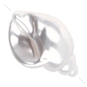 Perla di conchiglia 26x16 mm, imitazione perla d'acqua dolce - Bianco perlato x1