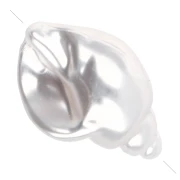 Perla di conchiglia 26x16 mm, imitazione perla d'acqua dolce - Bianco perlato x1