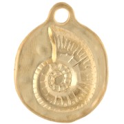 Ciondolo a spirale in conchiglia da 19 mm - Dorato in oro fino x1