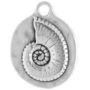 Ciondolo a spirale da 19 mm - Placcatura in argento antico x1