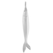Argentato brunito - Ciondolo a forma di pesce 40x6,5 mm - Impiallacciatura in argento invecchiato x1 Ciondolo a forma di pesce 40x6,5 mm - Impiallacciatura in argento invecchiato x1