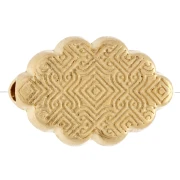 Perla a forma di occhio 11x17 mm con resina epossidica - Dorato con oro fino - Salmone - Blu x1