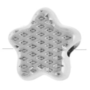 Perla stella marina 9 mm con resina epossidica Impiallacciatura in argento antico -Corail x1