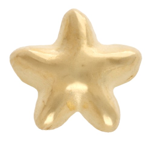 Spingi stella marina 6 mm per pizzo da 3 mm - Placcato oro x1
