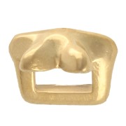 Spingi stella marina 6 mm per pizzo da 3 mm - Placcato oro x1