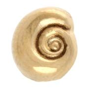 Spingi conchiglia a spirale da 5 mm per pizzo da 3 mm - Dorato con oro fino x1