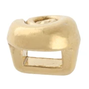 Spingi conchiglia a spirale da 5 mm per pizzo da 3 mm - Dorato con oro fino x1