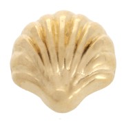 Spingi conchiglia 6x7 mm per pizzo da 3 mm - Placcatura oro fine x1