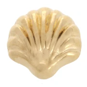 Spingi conchiglia 6x7 mm per pizzo da 3 mm - Placcatura oro fine x1