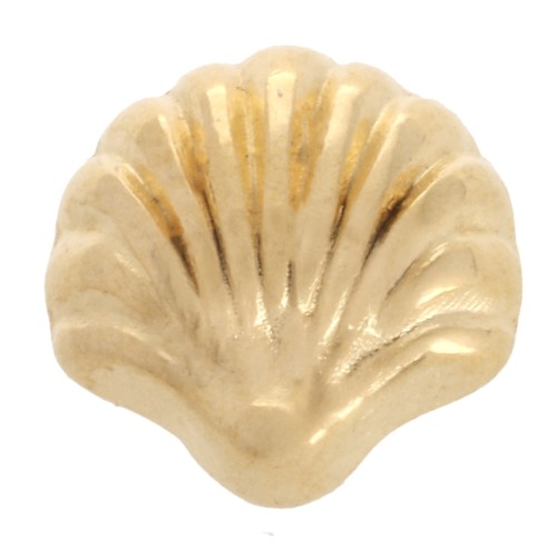 Spingi conchiglia 6x7 mm per pizzo da 3 mm - Placcatura oro fine x1