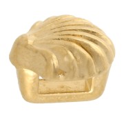 Spingi conchiglia 6x7 mm per pizzo da 3 mm - Placcatura oro fine x1