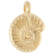 Oro 24 Carati - Charm conchiglia a spirale da 9 mm - Dorato in oro fino x1 Charm conchiglia a spirale da 9 mm - Dorato in oro fino x1