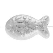 Argentato brunito - Perla di pesce testurizzata 6x10,5 mm - Impiallacciatura in argento fino invecchiato x1 Perla di pesce testurizzata 6x10,5 mm - Impiallacciatura in argento fino invecchiato x1