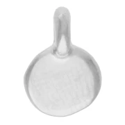 Ciondolo rotondo di forma irregolare martellato, 6 mm - Placcatura in argento fine invecchiato x5