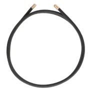 Cordoncino magnetico per bracciale e collana - Acciaio inossidabile 316 Gold - Nero x1