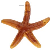 Ciondolo in resina Starfish 37x38 mm - Caramello x1