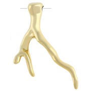 CCB Ciondolo in corallo acrilico metallizzato 48x33 mm - Oro x1