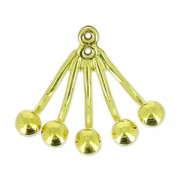 Orecchini Ear Jackets biglie mm.18  in Argento 925 dorato x2|raw }}