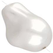 Perla a goccia irregolare 22x16 mm, imitazione perla d'acqua dolce - Bianco perlato x1