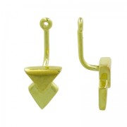 Orecchini Ear Jackets triangoli mm.22 in Argento 925 dorato x2|raw }}