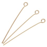 Chiodi a testa tonda 32x0,7 mm - 3 micron Placcato oro x6