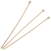 Chiodini pallina 43x0,8 mm - 3 micron Targhette oro x6|raw }}