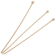 Chiodini pallina 43x0,8 mm - 3 micron Targhette oro x6