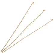 Chiodini pallina 62x0,8 mm - 3 micron Placcato oro x6